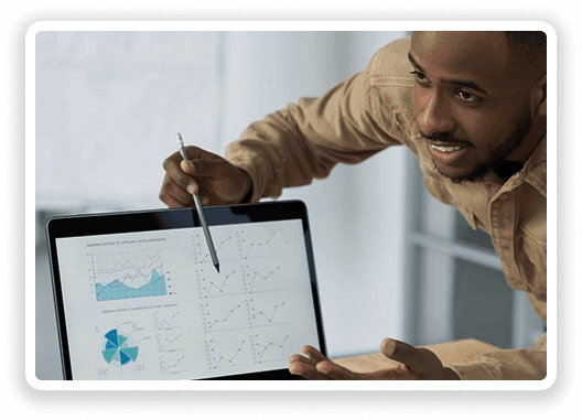 Data visualization on laptop